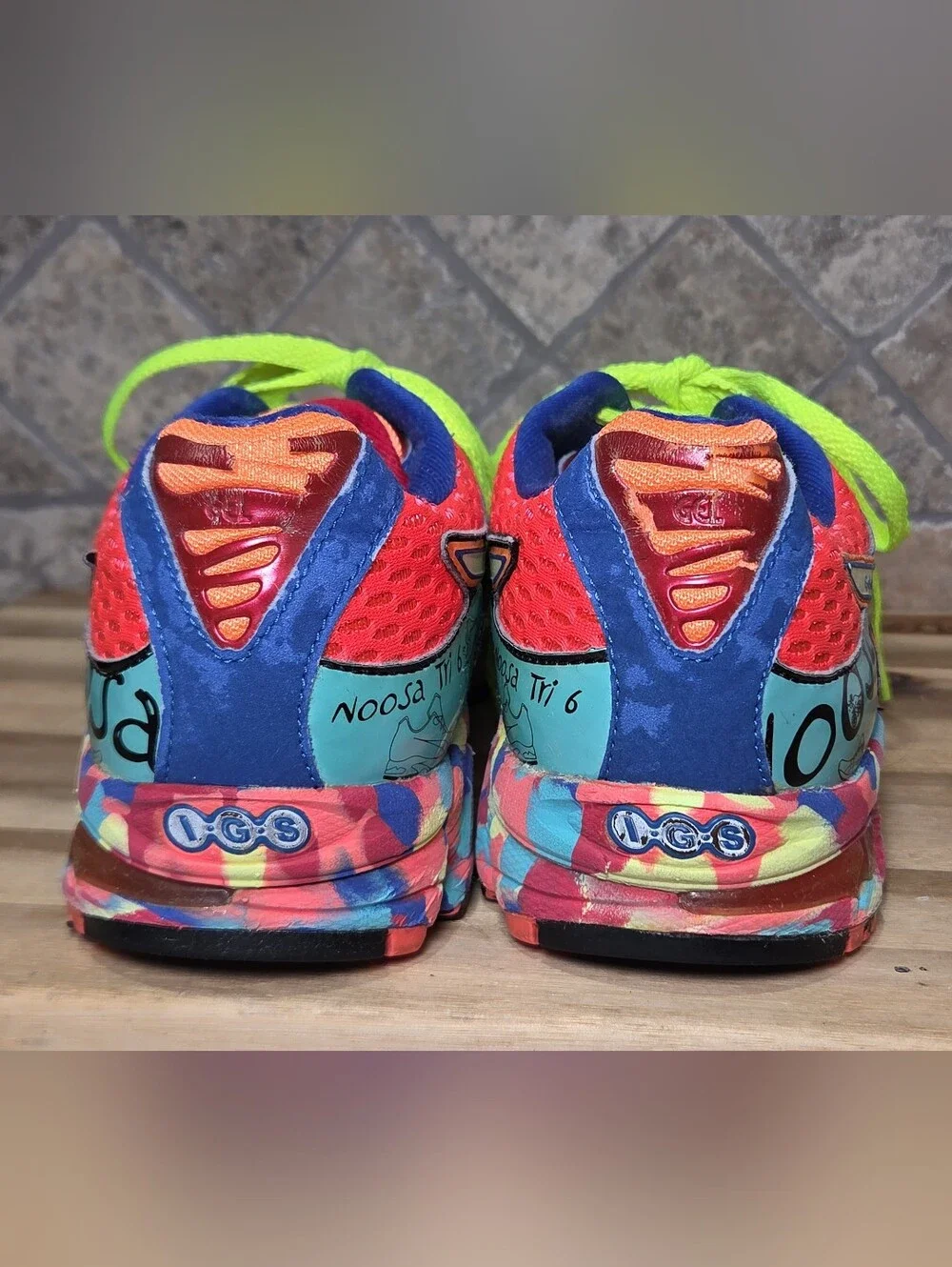 ASICS Mens T113N Gel Nposa Tri 6' Neon Multi Tri Running Shoes Sneakers Size 8.5